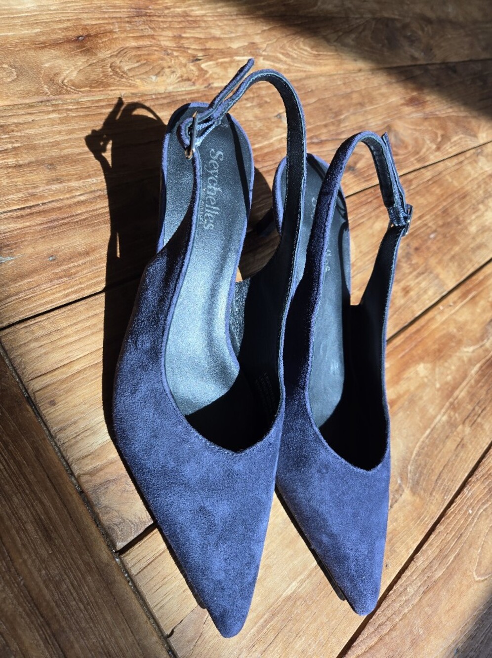 NWOT | Seychelles Navy Suede Slingback Pumps | Size 9